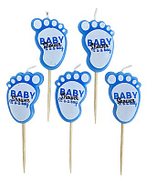 Свічки Baby Shower блакитні 5 од