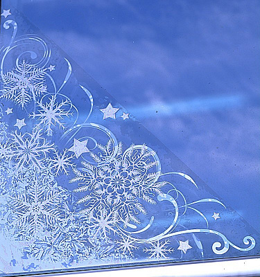 Наклейка на окно Зимние узоры