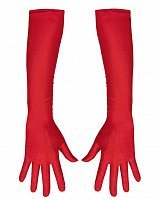 Рукавички довгі тканина (червоні)