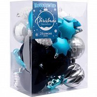 Набор новогодних шаров 28шт бирюза