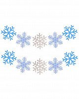 Гірлянда Сніжинки срібно-блакитні 3 м