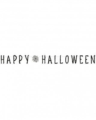 Гірлянда-букви Happy Halloween Павутина