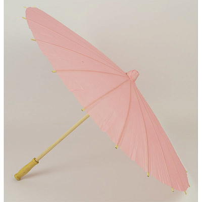 Китайська парасолька для декору 30 см (рожева)