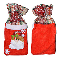Праздники|Новогодние украшения|Новогодние носки|Мешочек для подарка Дед Мороз (Красный)
