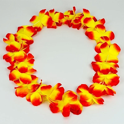 Леи гавайские Тики (желто-оранжевые)