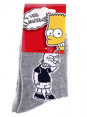 Носки дет Симпсоны Барт серые (31-34)